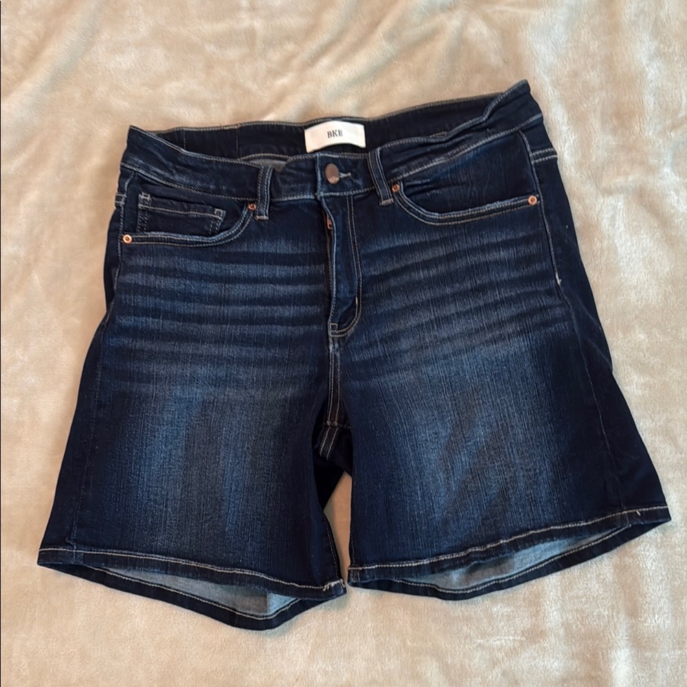 BKE Denim Dark Blue Shorts